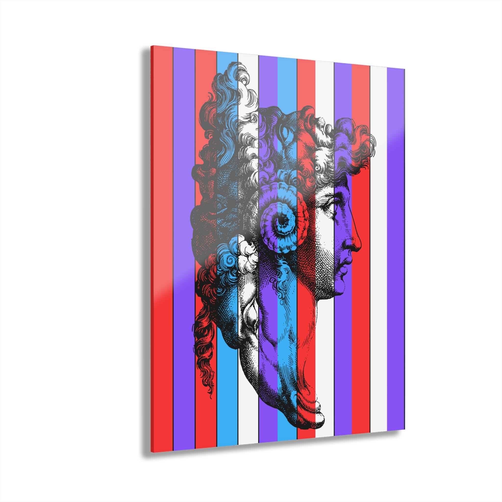 Colorful Abstract Statue French Cleat Hanging