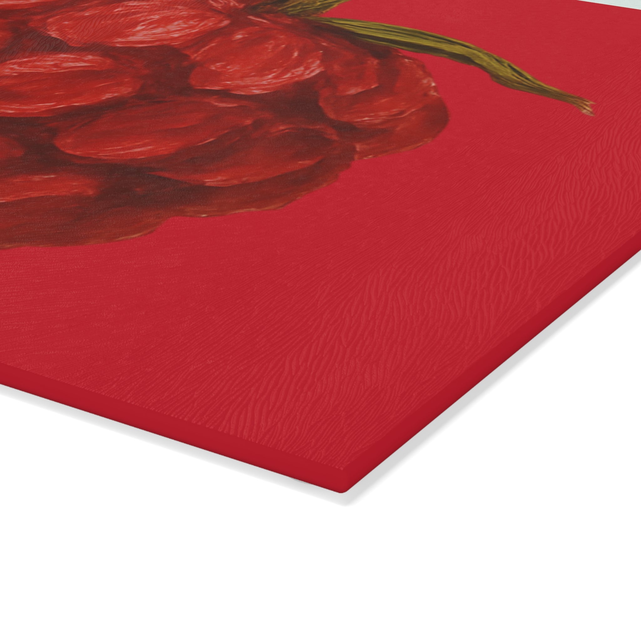 Raspberry Glass Cutting Board