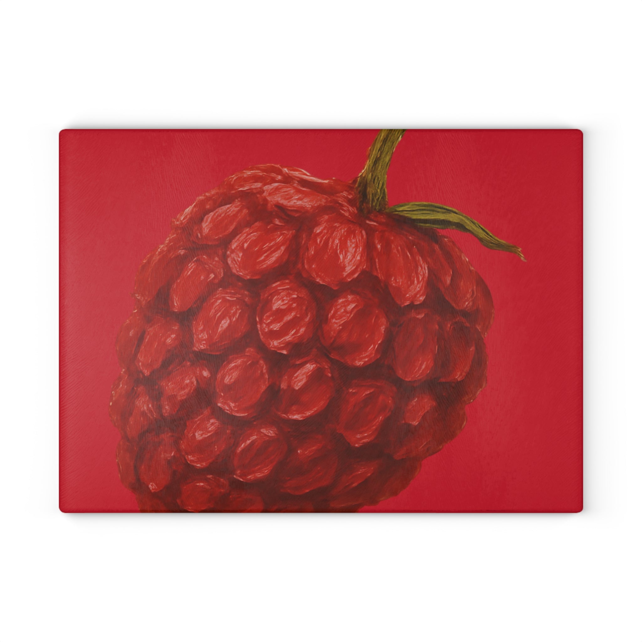 Raspberry Glass Cutting Board