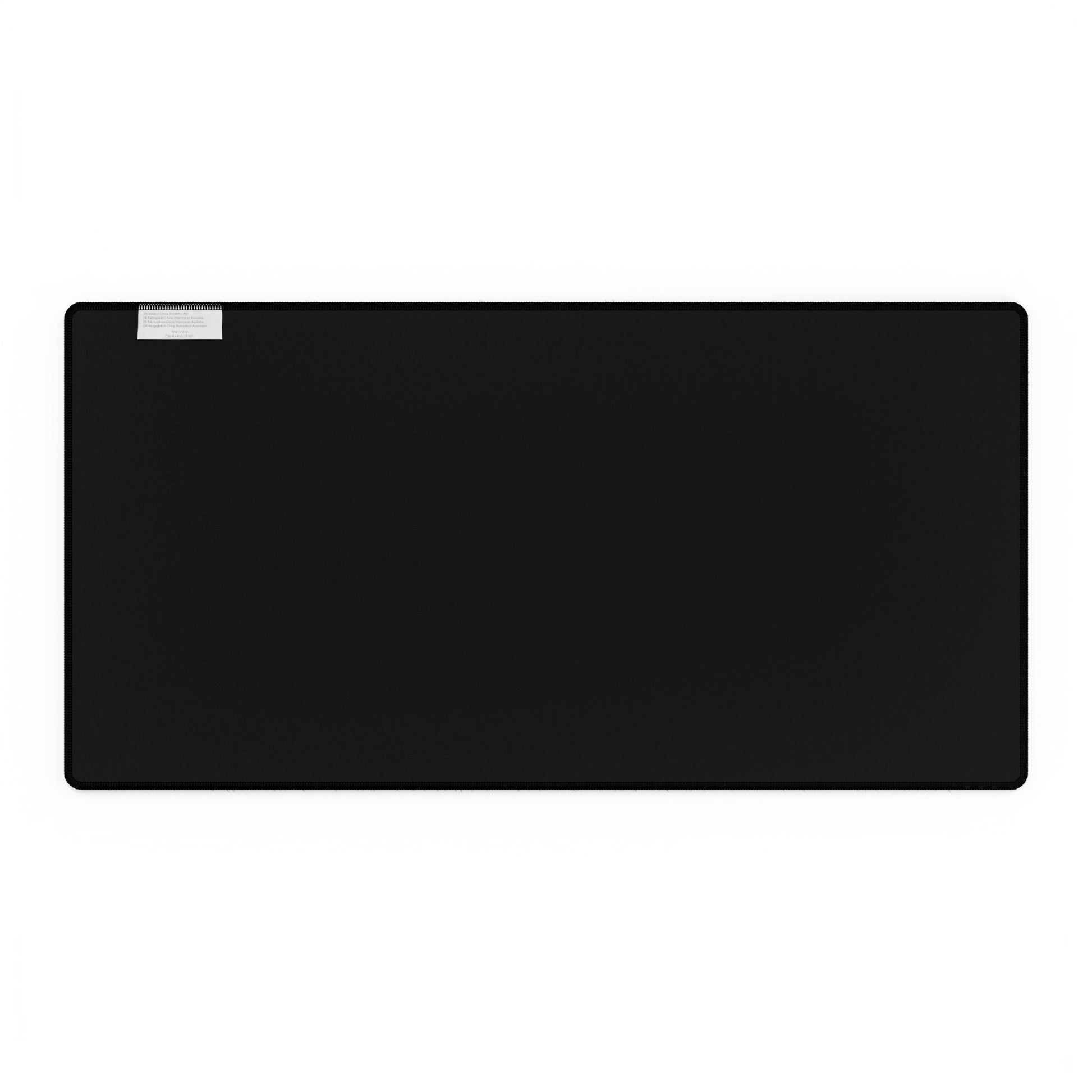 Sleek Black Desk Mat with Elegant Calligraphy