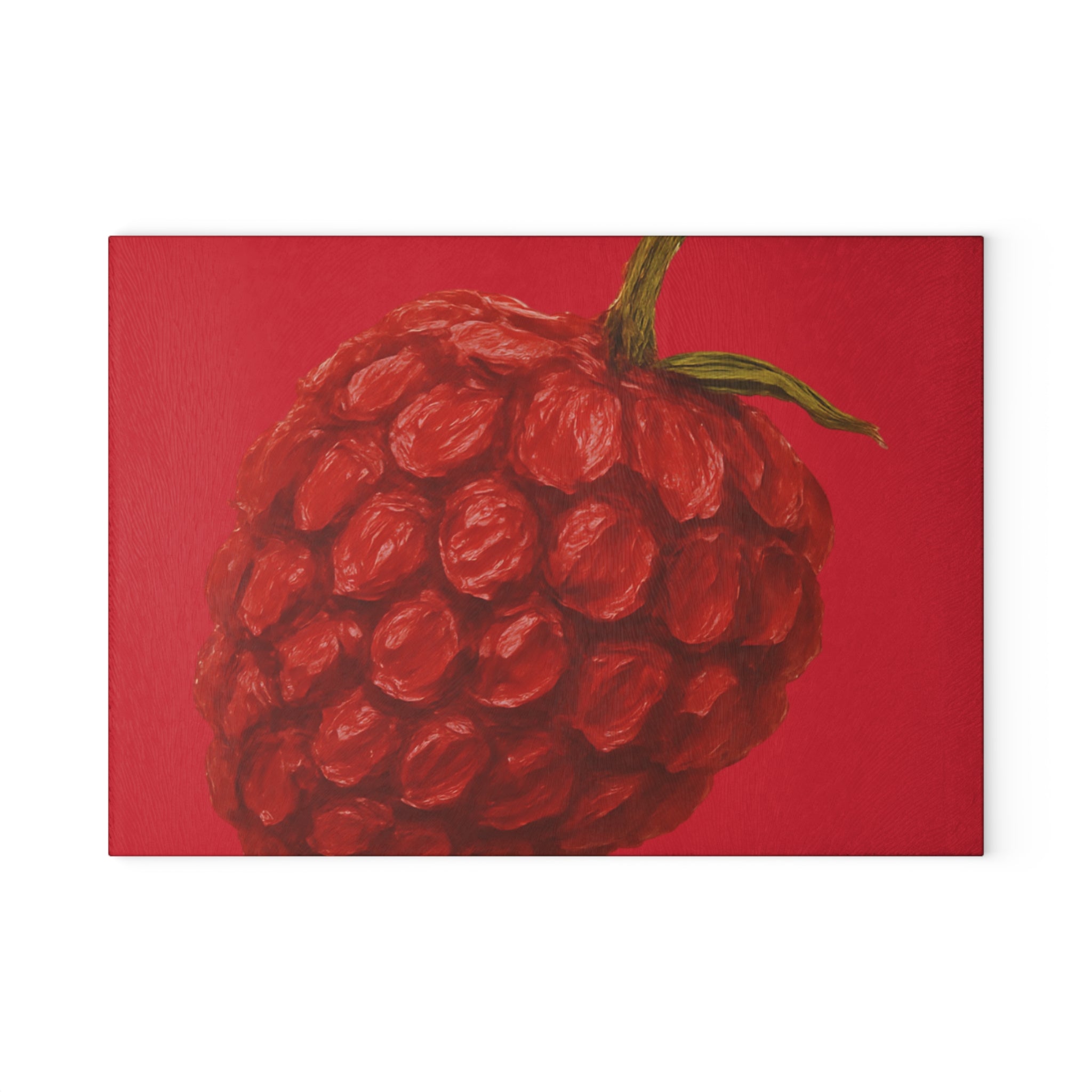 Raspberry Glass Cutting Board
