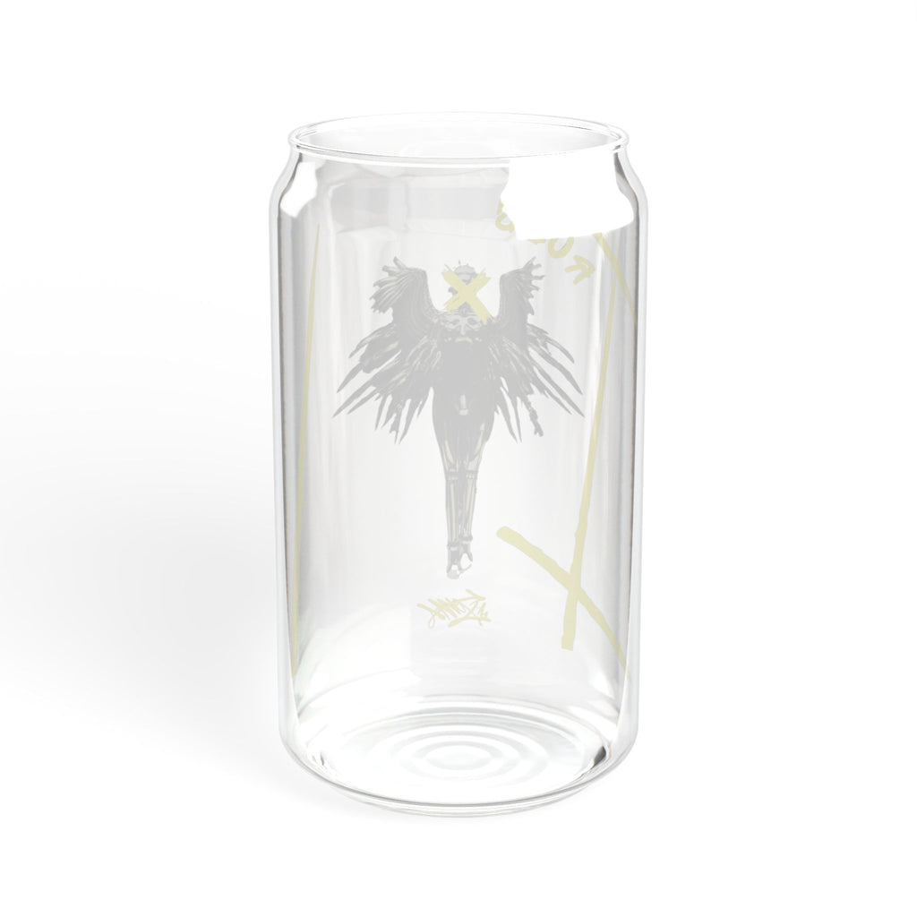 Artistic Sipper Glass with Urban Vibe