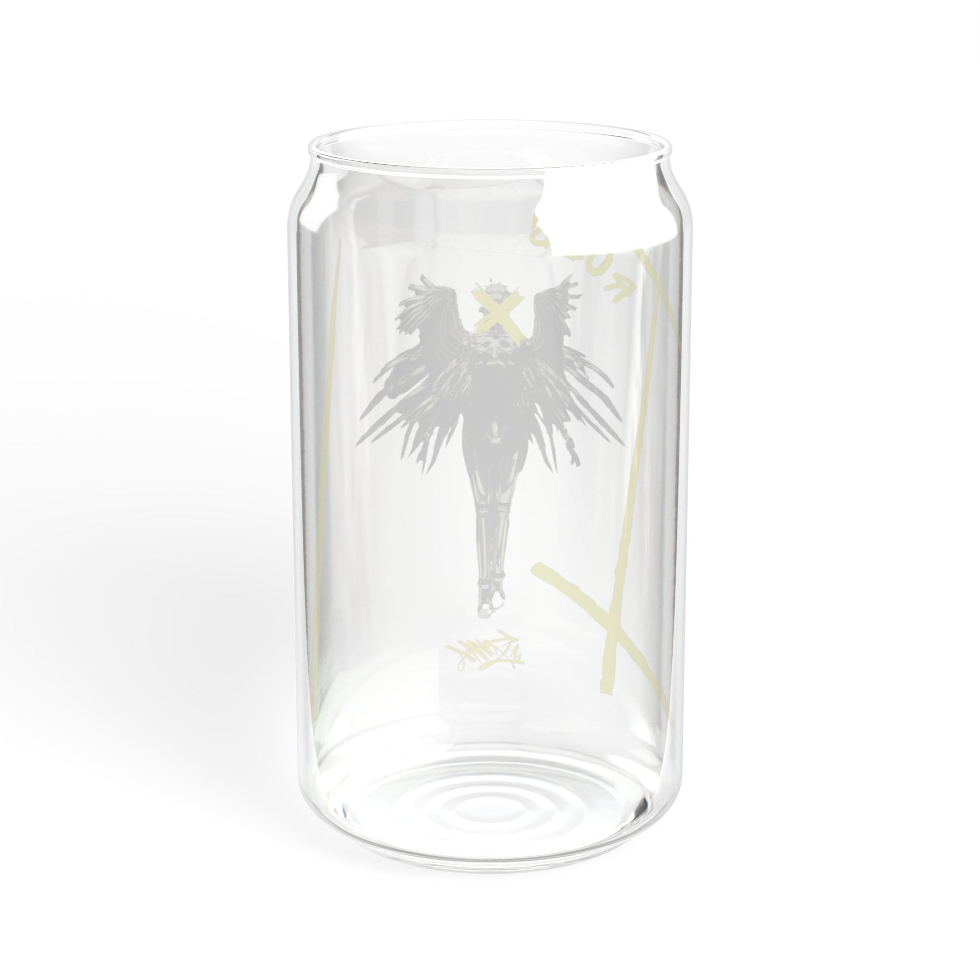 Artistic Sipper Glass with Urban Vibe