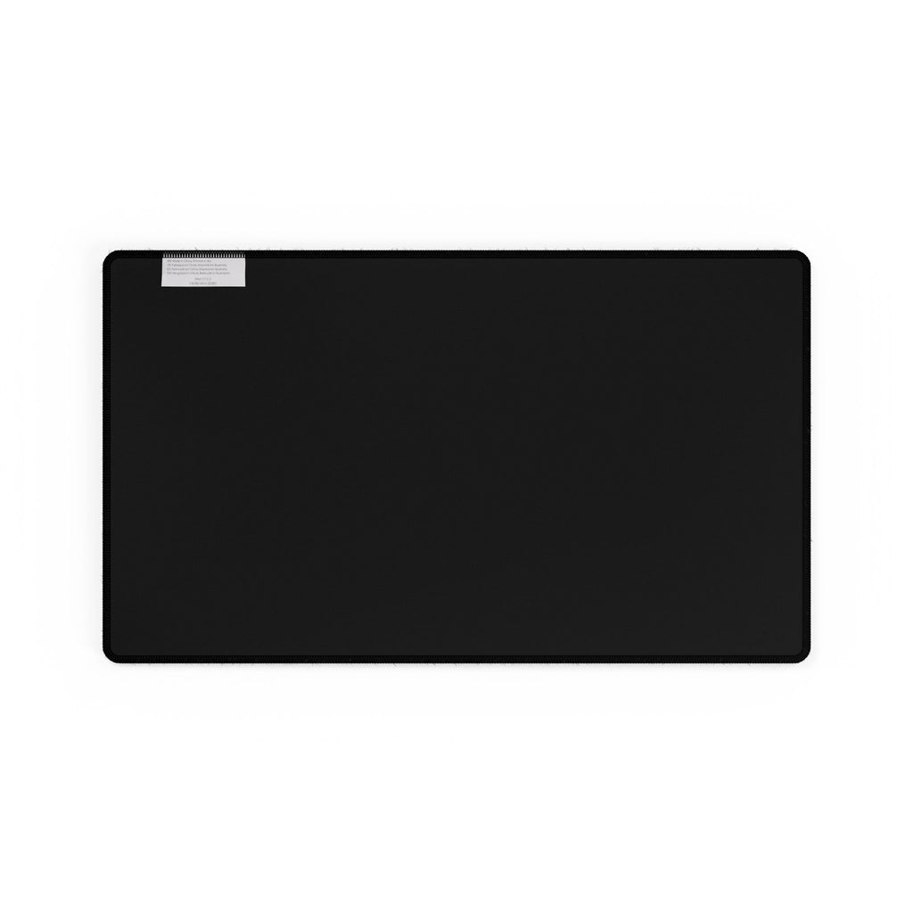 Sleek Black Desk Mat with Elegant Calligraphy