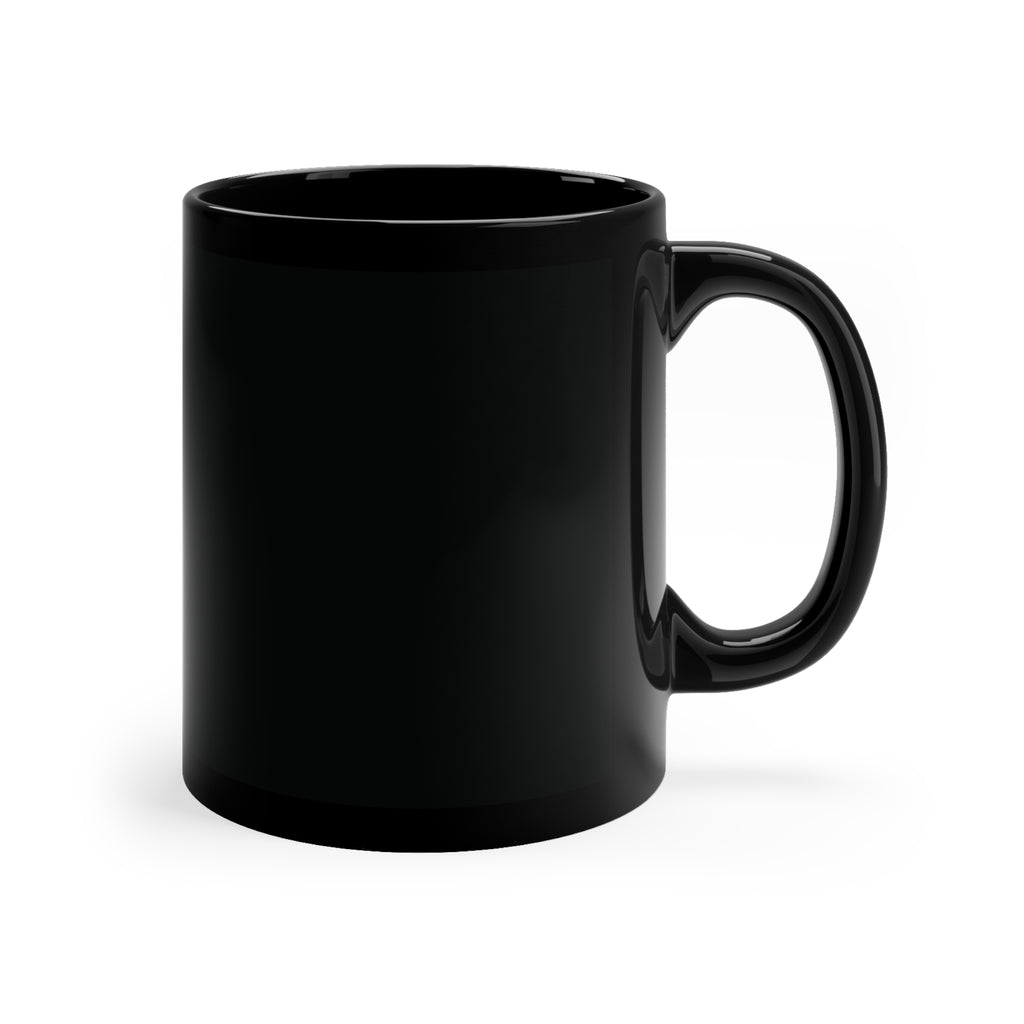 Stylish Black Coffee Mug with Custom Text
