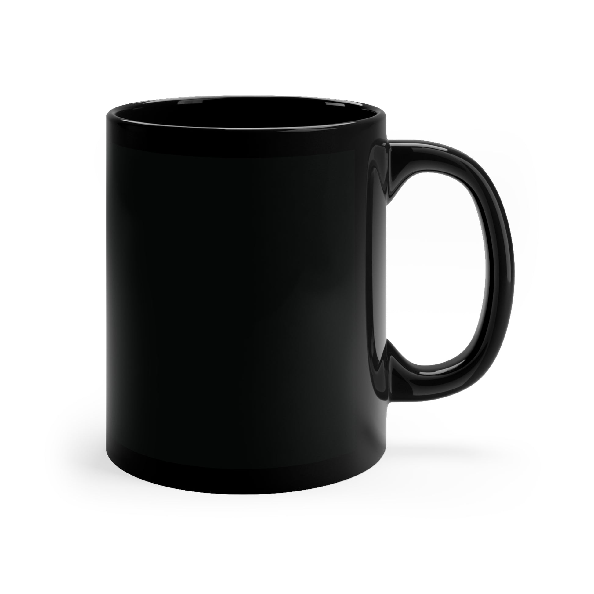 Stylish Black Coffee Mug with Custom Text