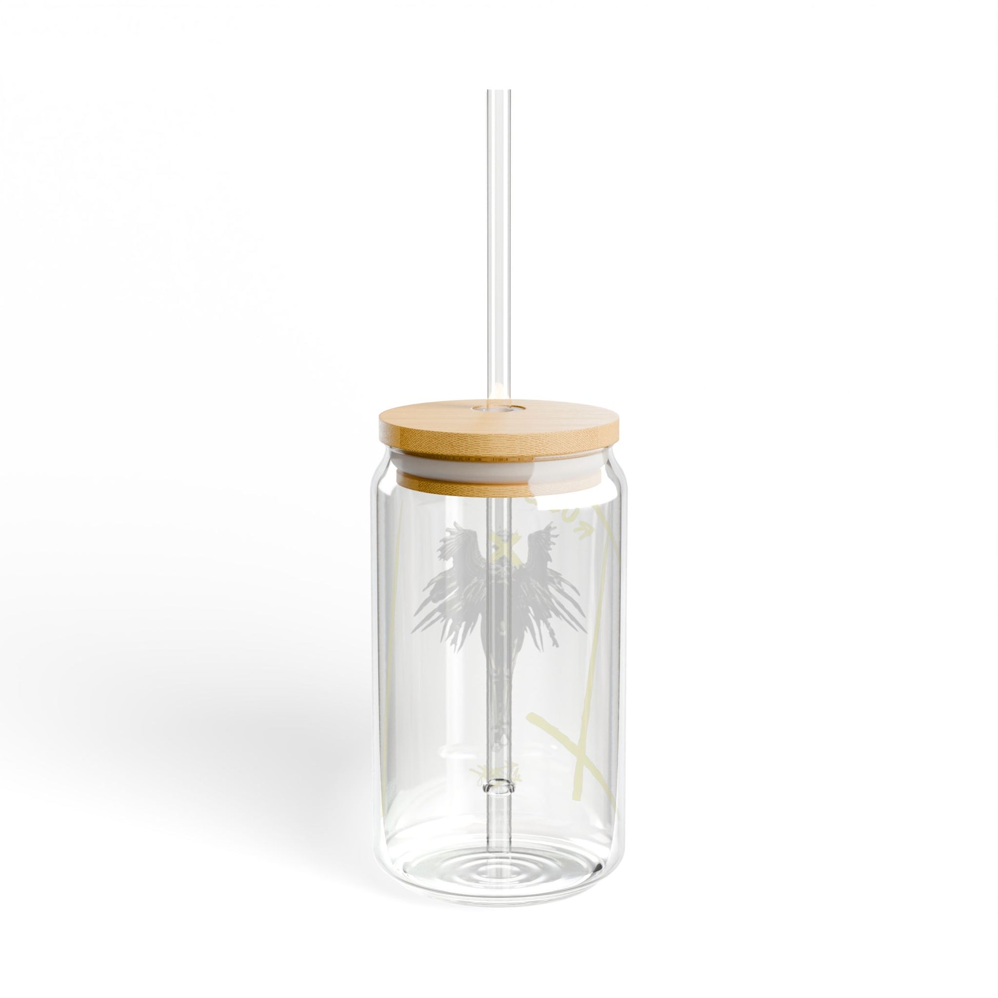 Artistic Sipper Glass with Urban Vibe