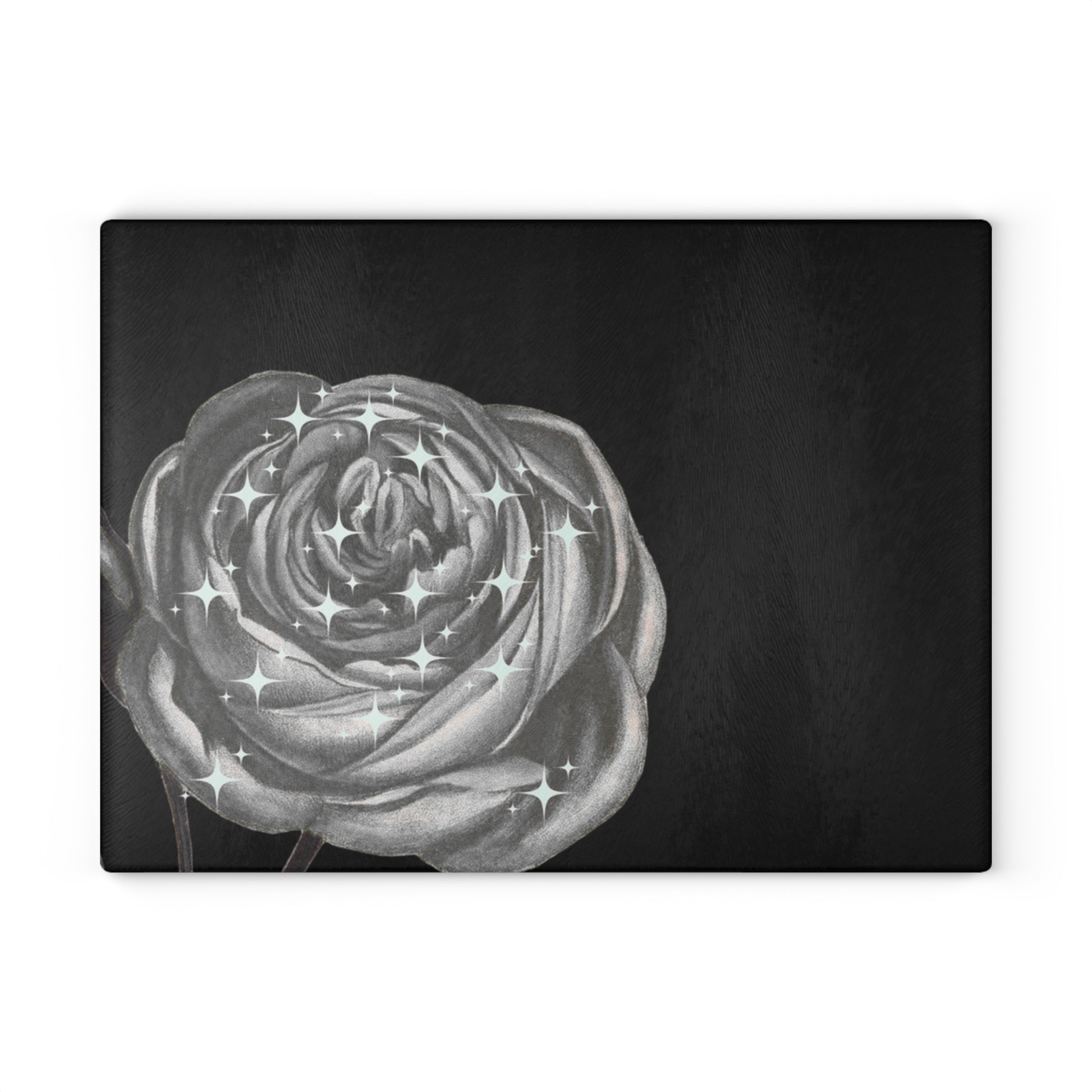 Elegant Rose Glass Cutting Board