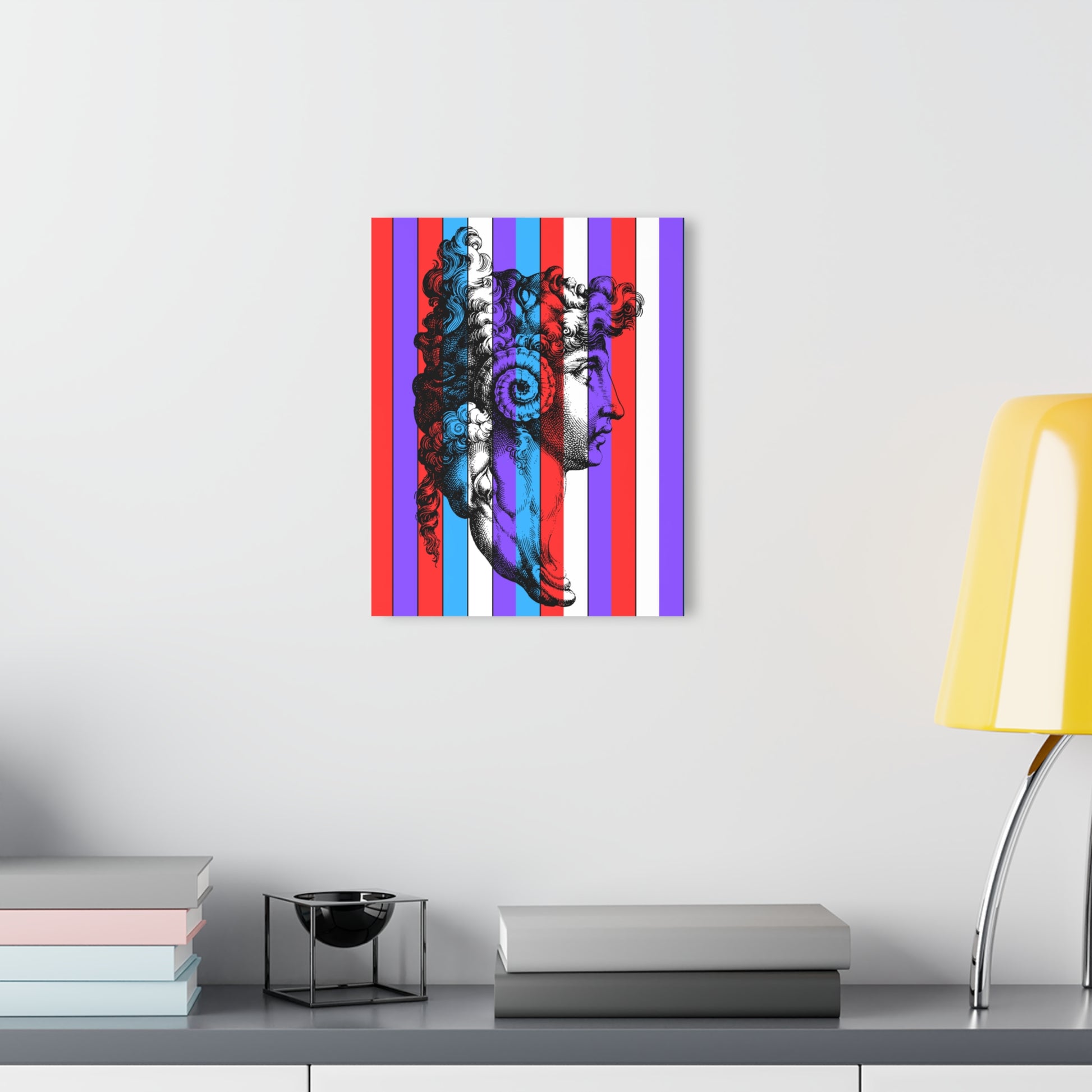 Colorful Abstract Statue French Cleat Hanging