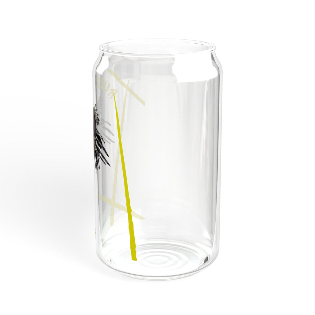 Artistic Sipper Glass with Urban Vibe