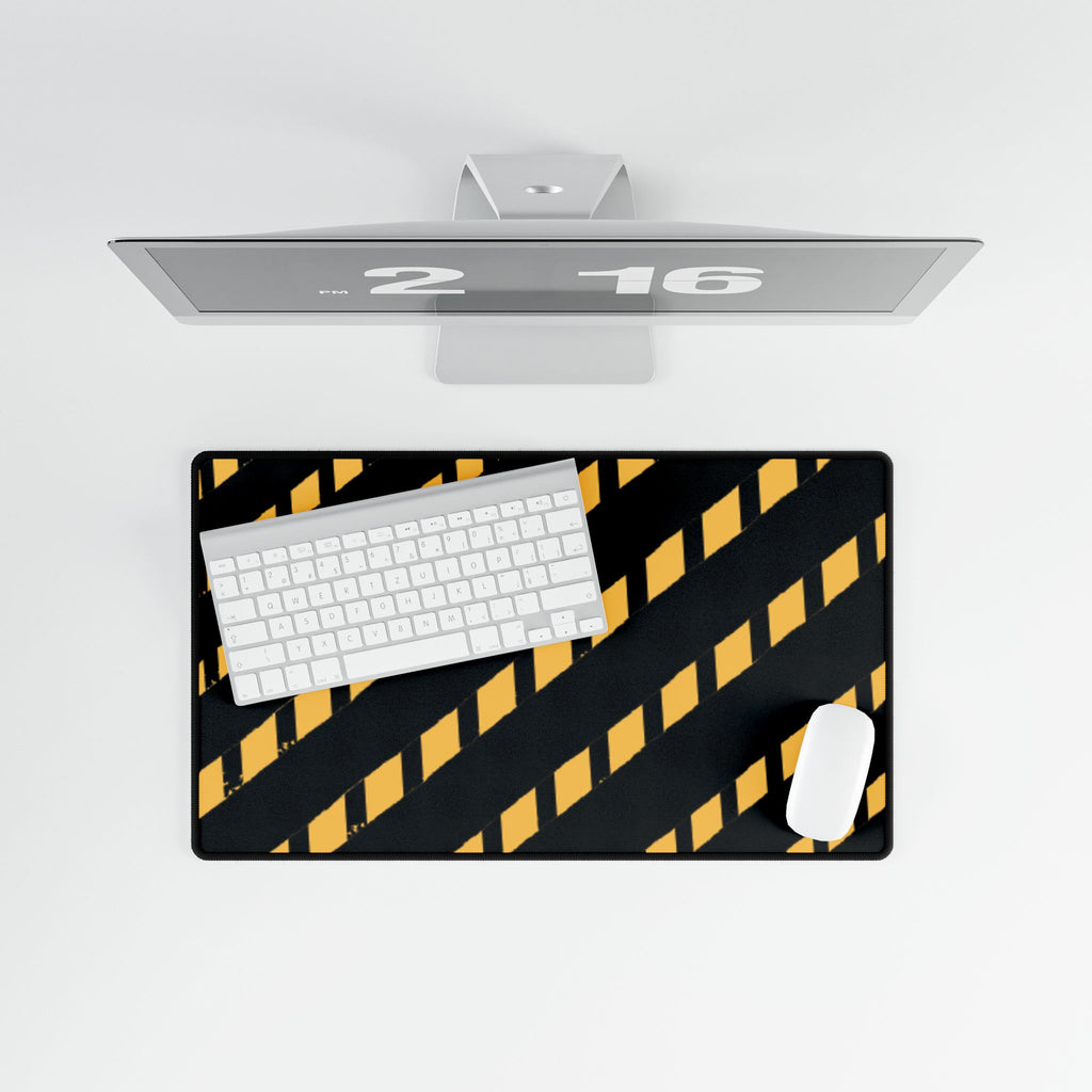 Desk Mat Caution Tape Design