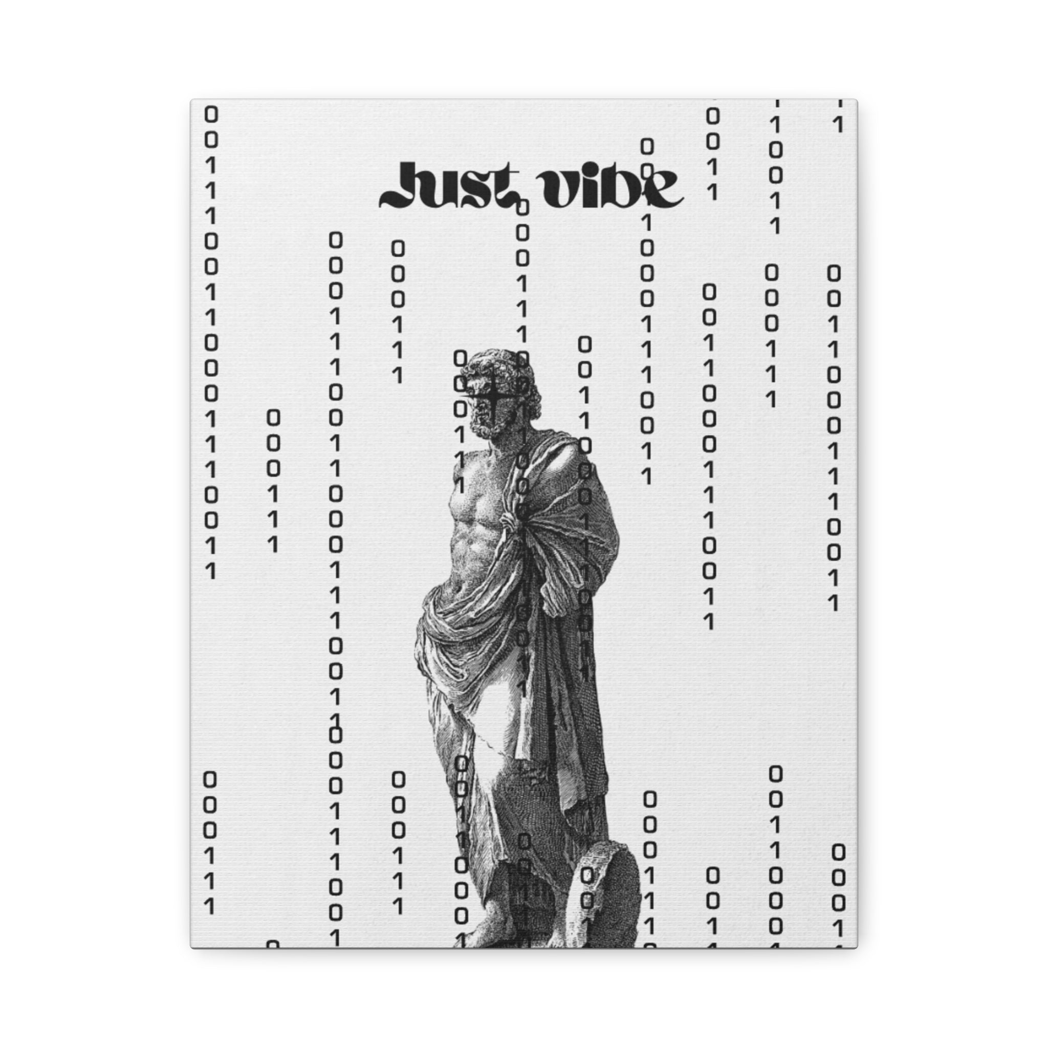 Matte Canvas Sculpture Art Print — "Just Vibe" Stretched Wall Art