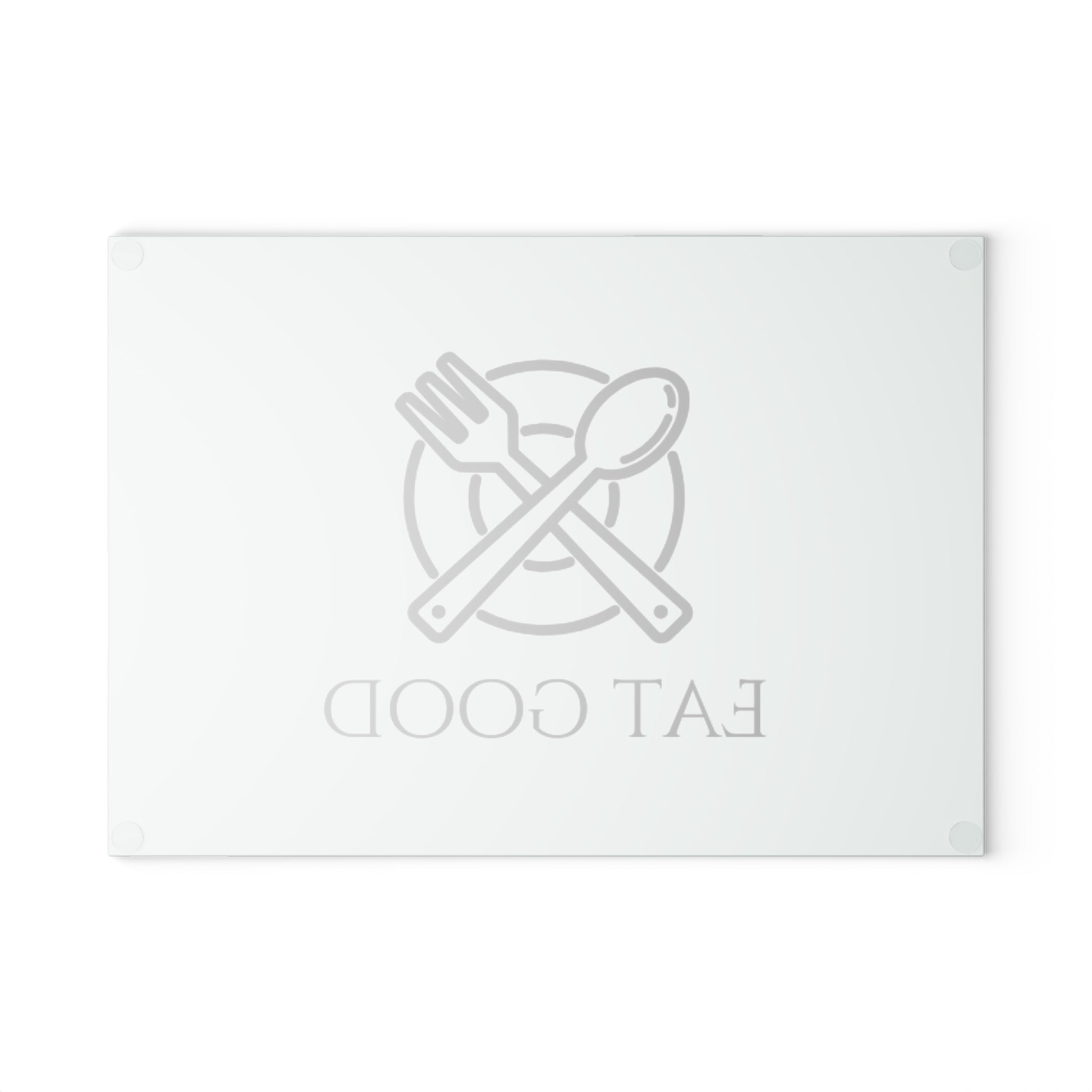 Glass Cutting Board - "Eat Good" Kitchen Decor, Unique Gifts for Foodies, Housewarming, Weddings, Cooking Enthusiasts