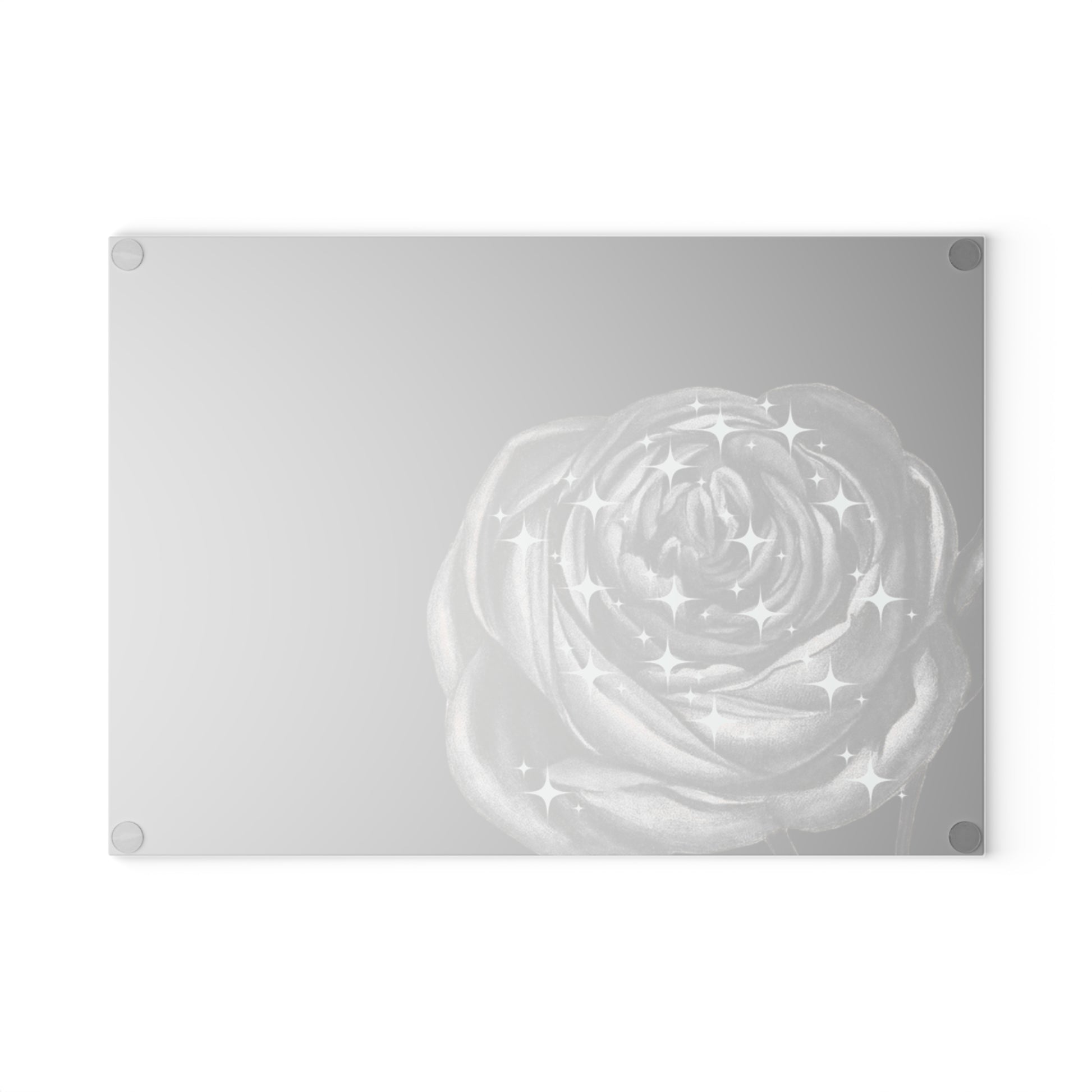 Elegant Rose Glass Cutting Board