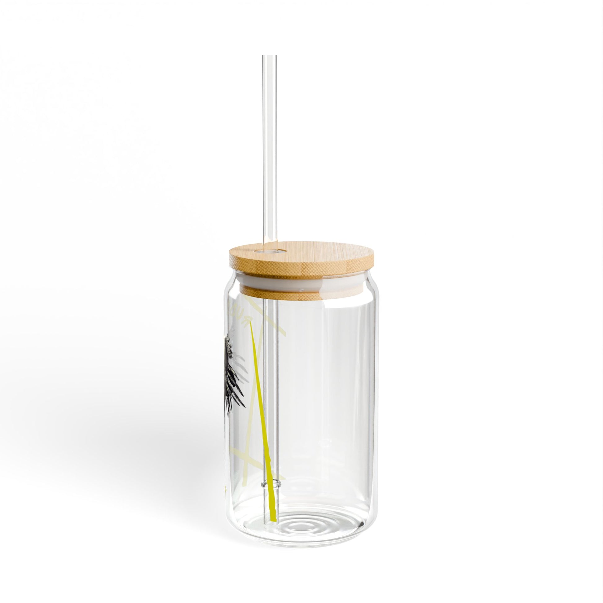 Artistic Sipper Glass with Urban Vibe