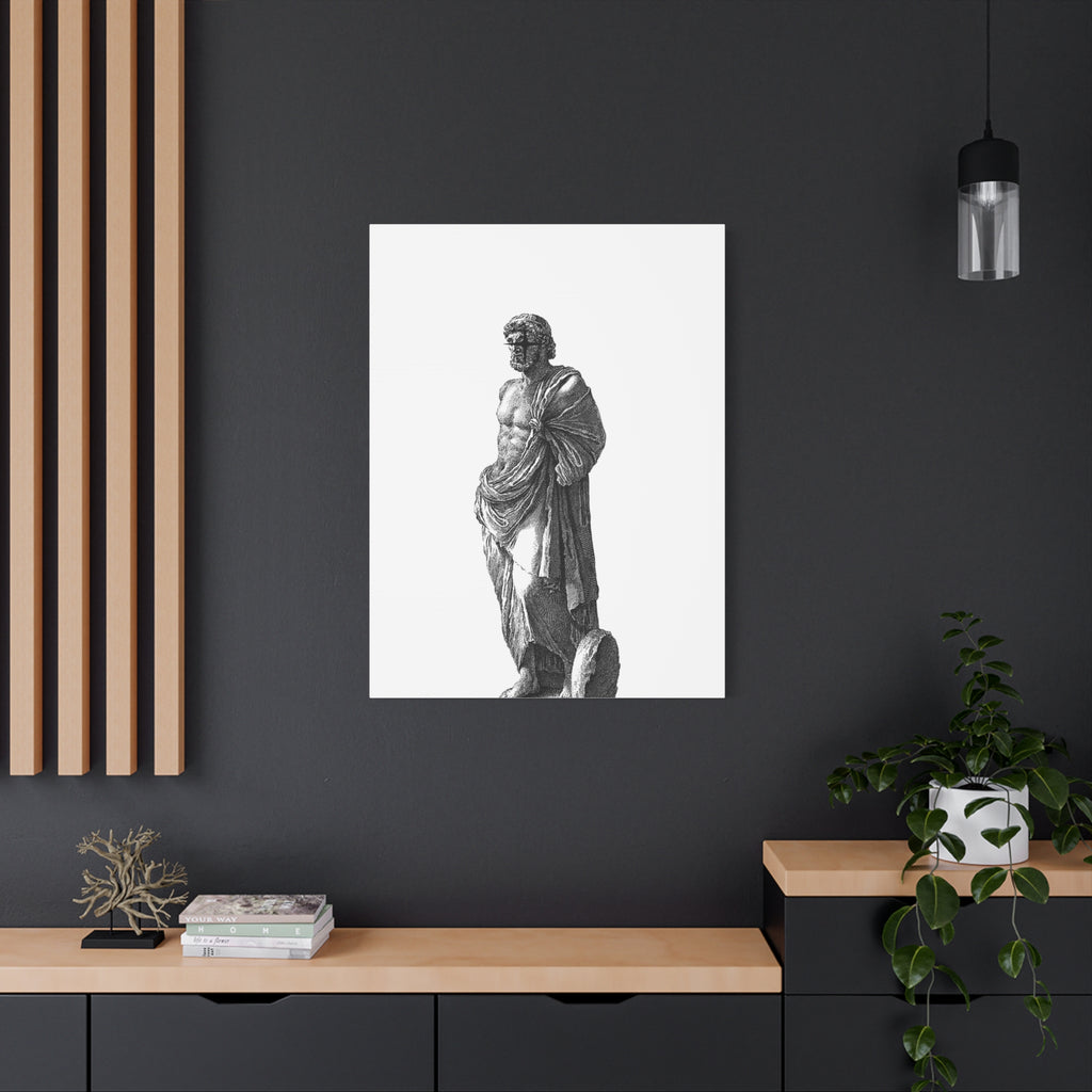 Classic Statue Matte Canvas Art Print