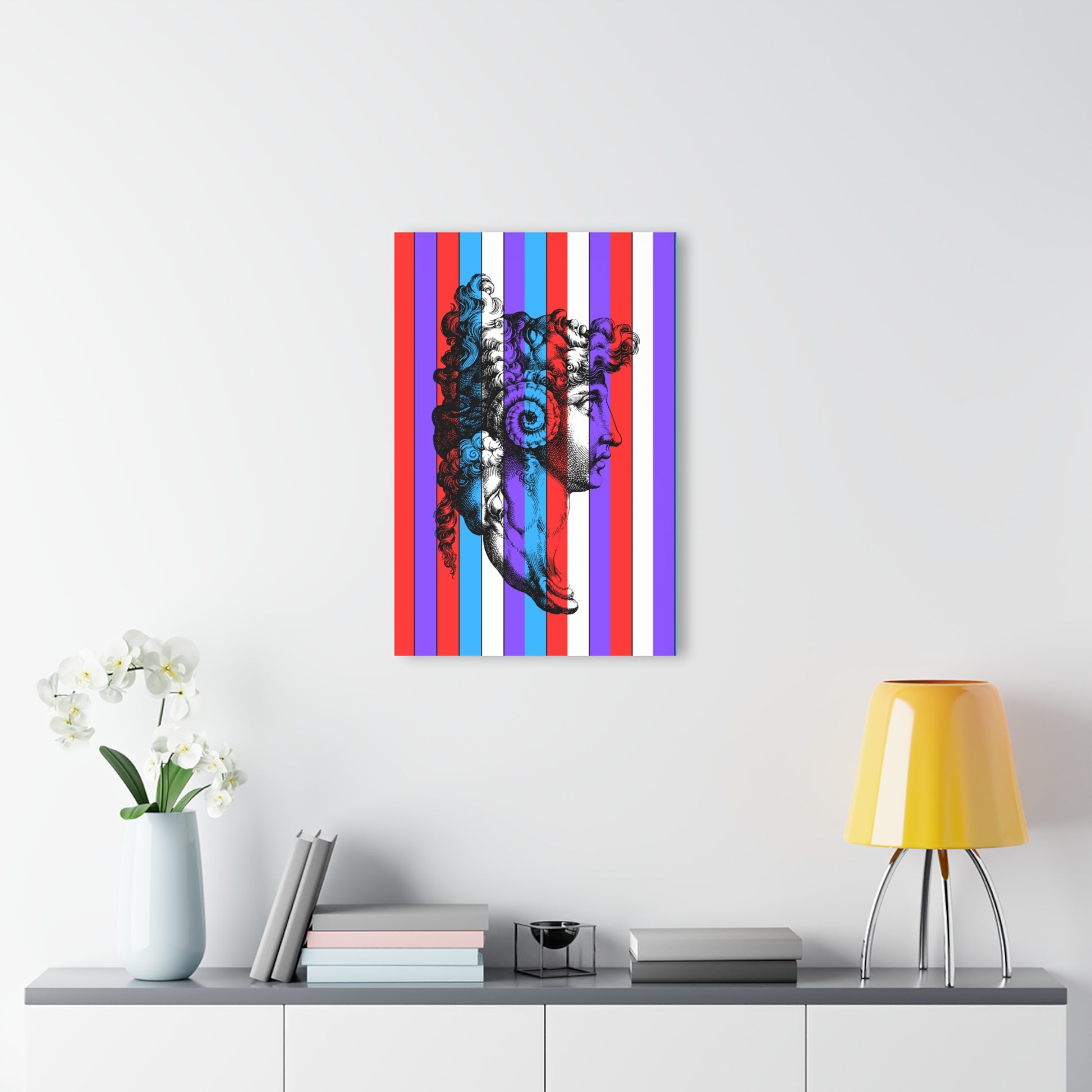 Colorful Abstract Statue French Cleat Hanging