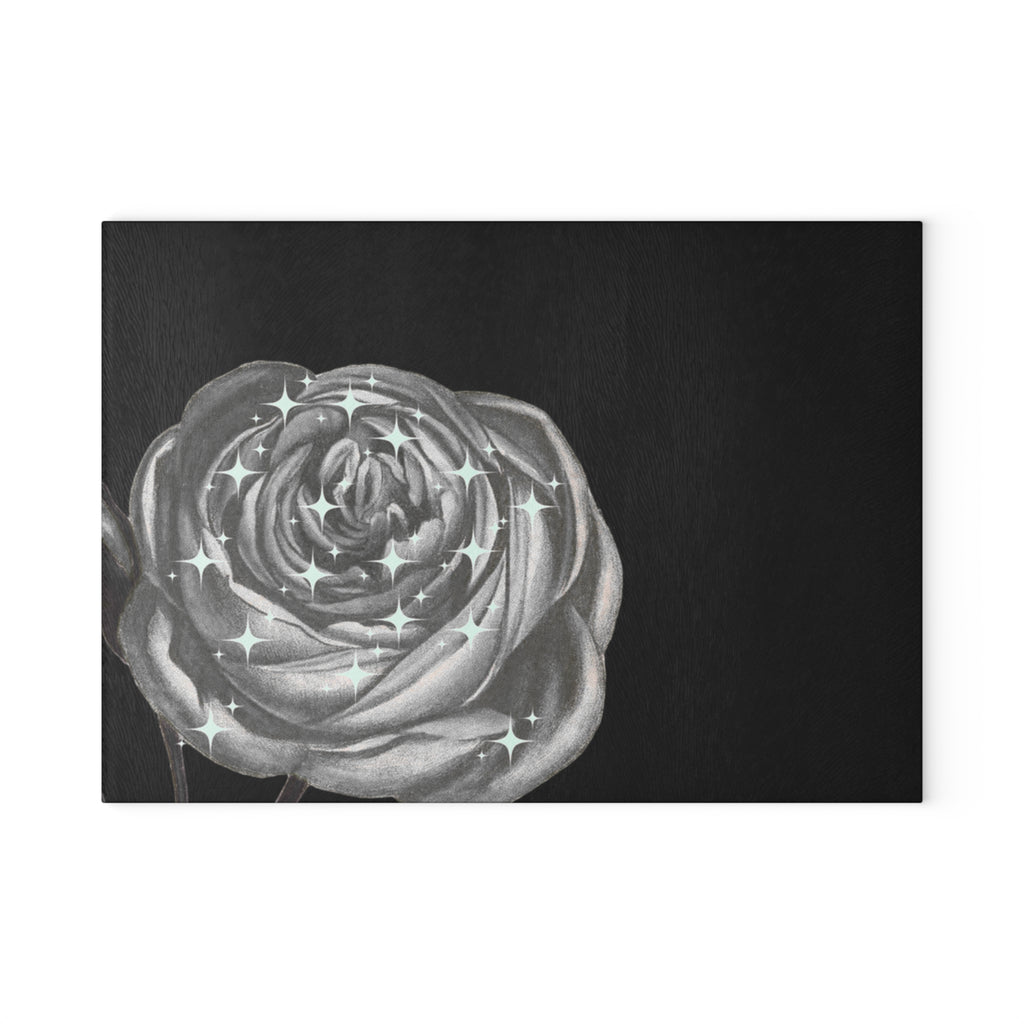 Elegant Rose Glass Cutting Board