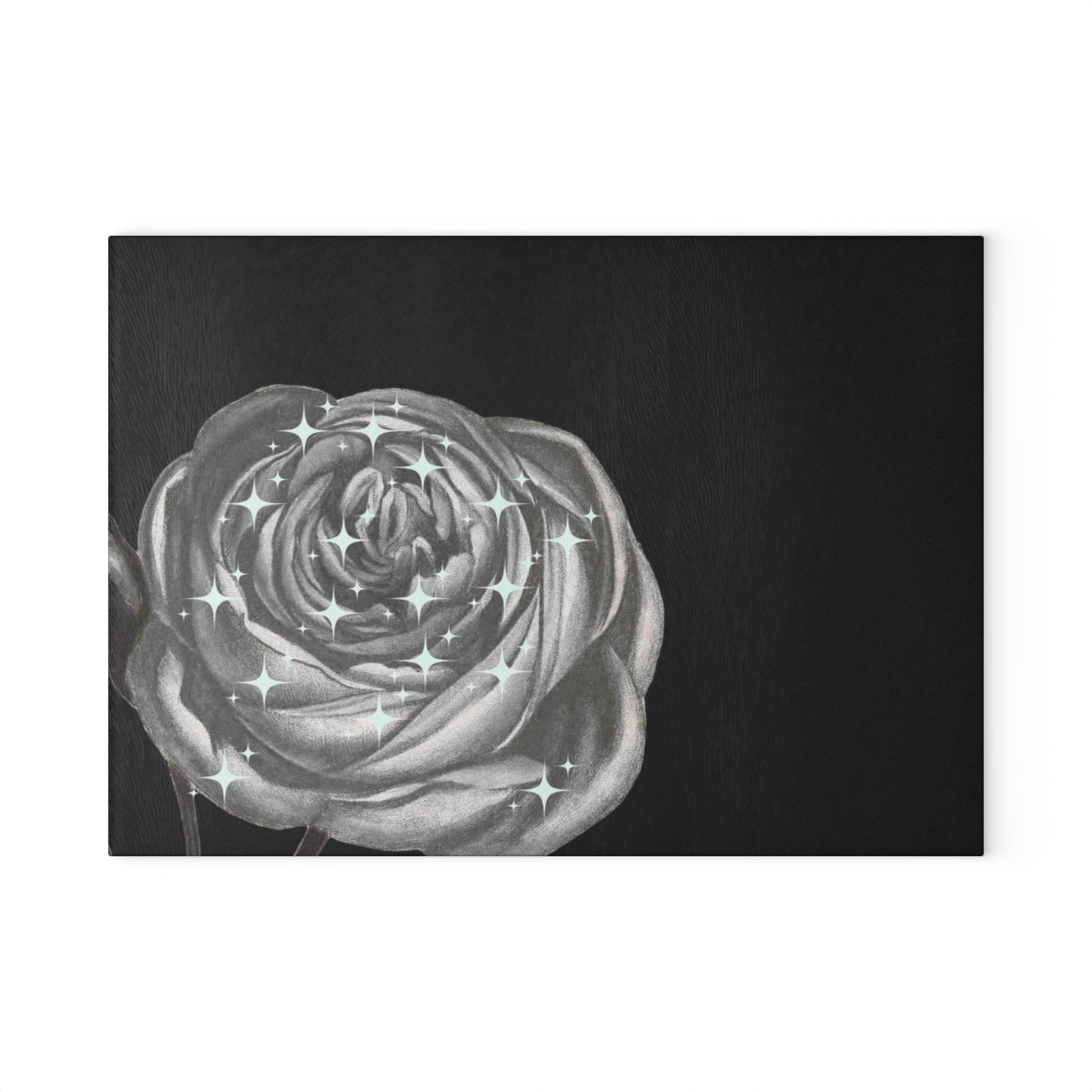 Elegant Rose Glass Cutting Board
