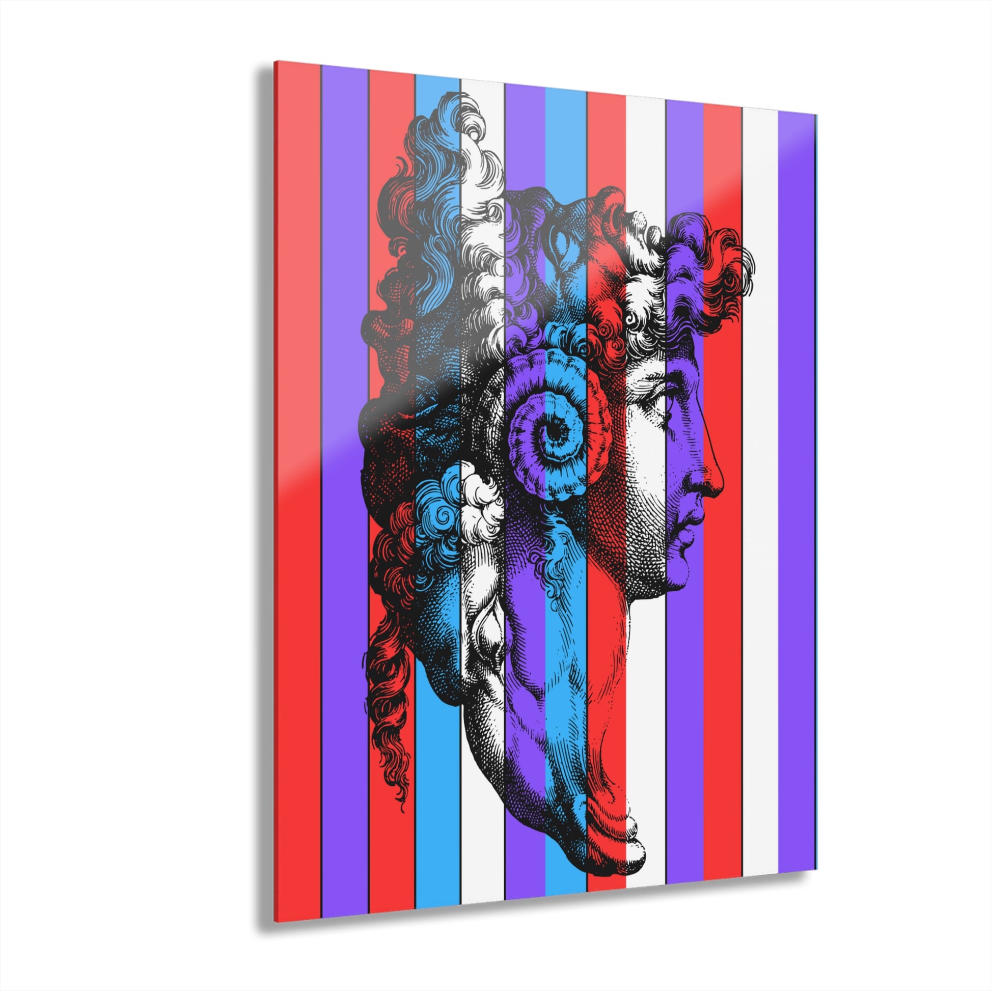 Colorful Abstract Statue French Cleat Hanging