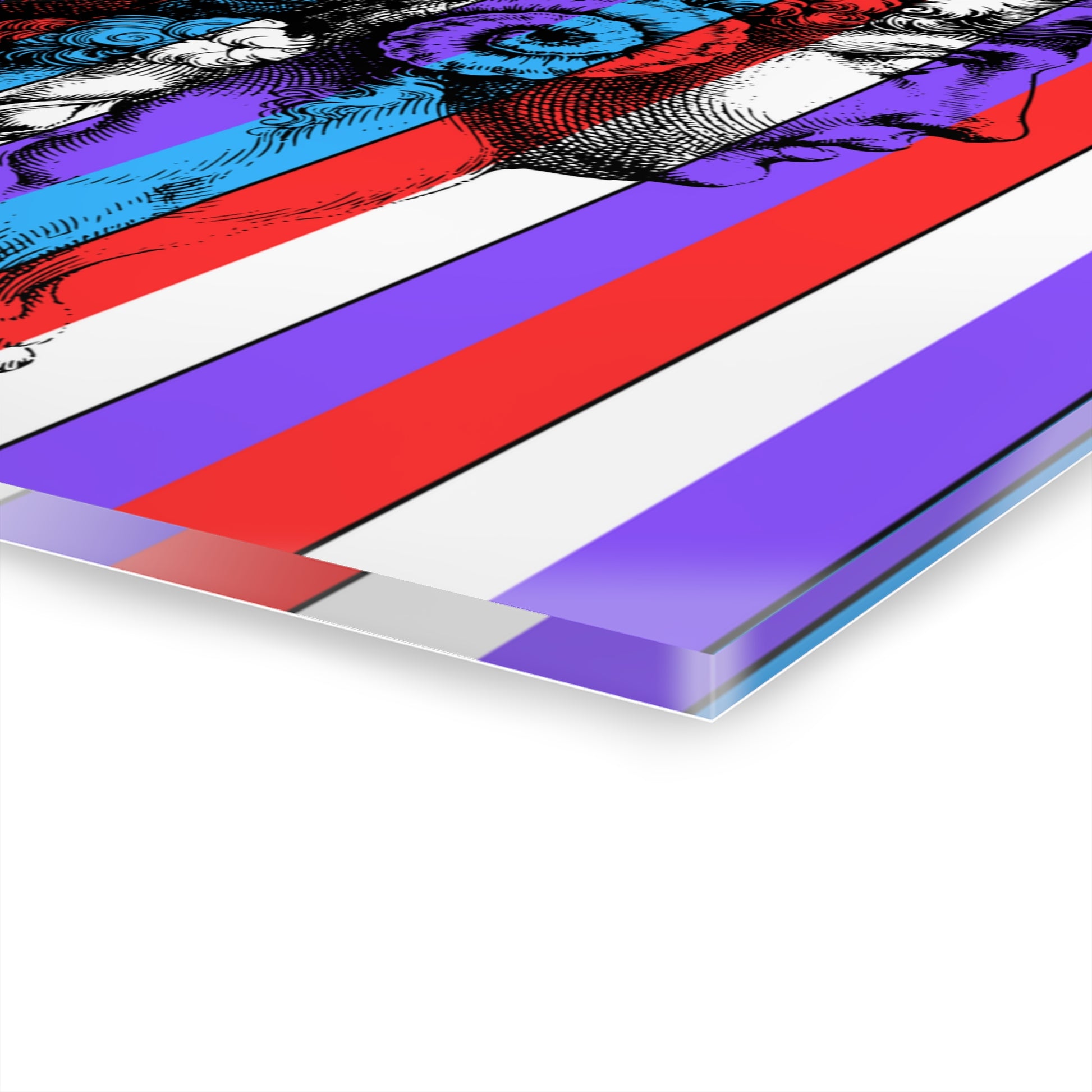 Colorful Abstract Statue French Cleat Hanging