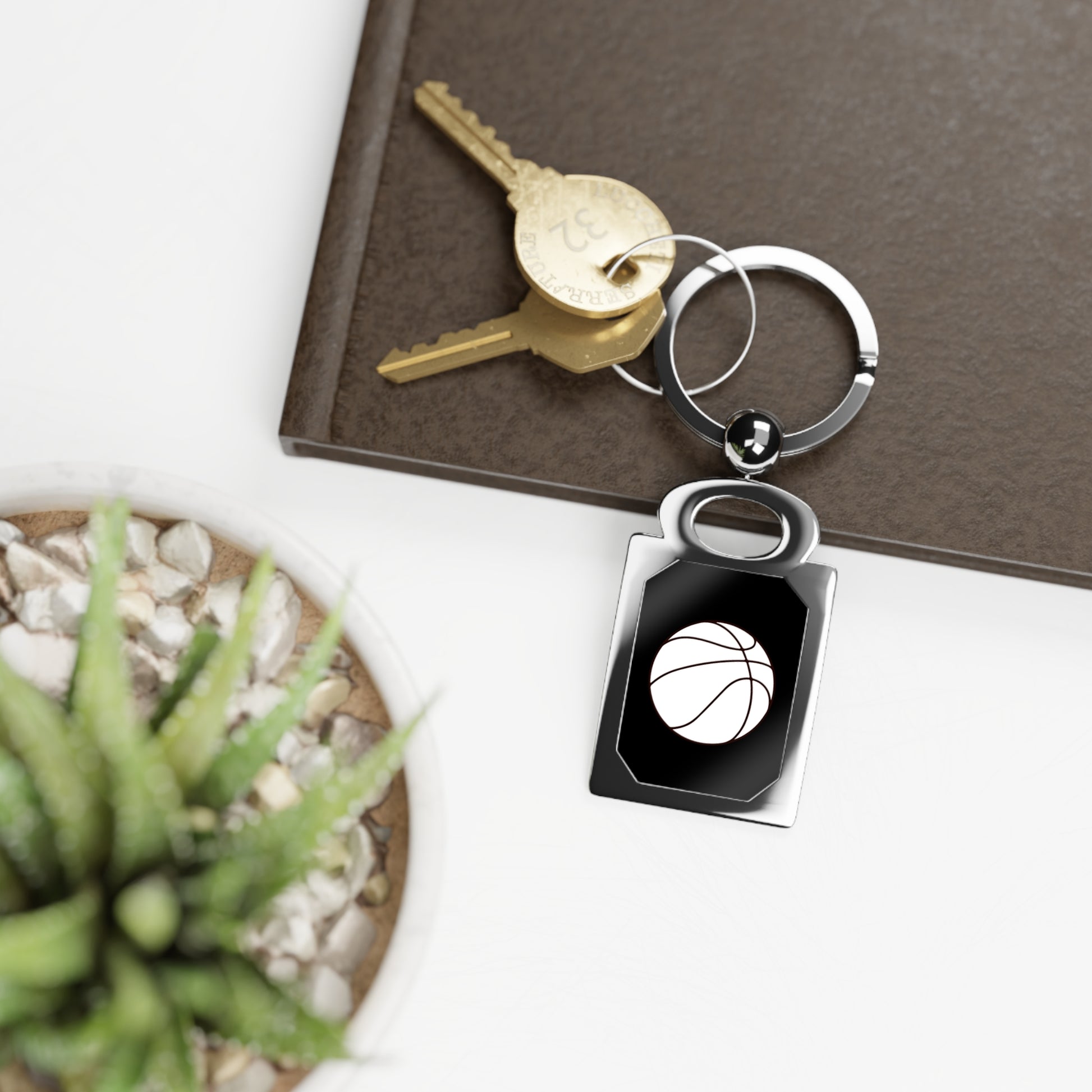 Personalized Basketball Photo Keyring