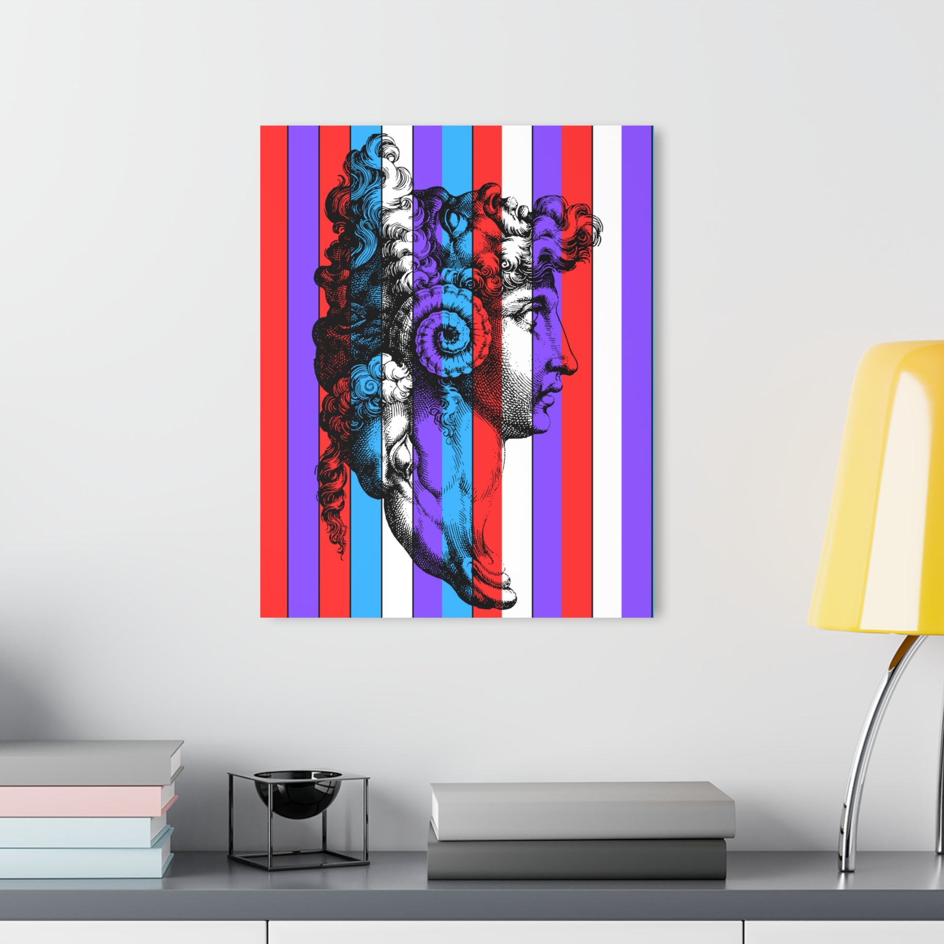 Colorful Abstract Statue French Cleat Hanging