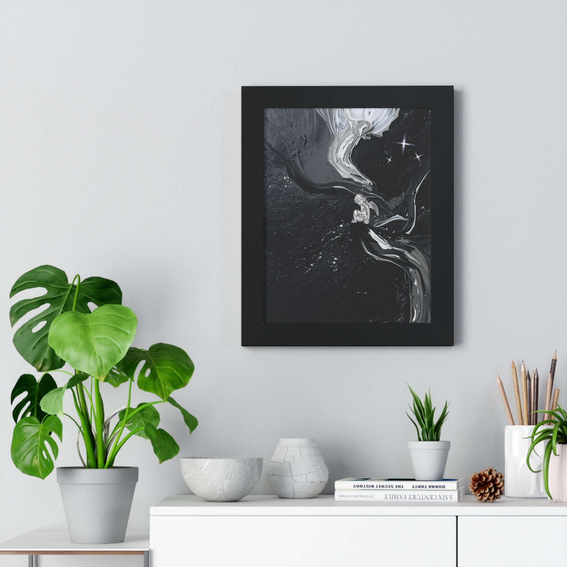 Framed Vertical Poster — Designer Frame Poster for Quiet Rooms, Striking Accent with Flashy Accessories