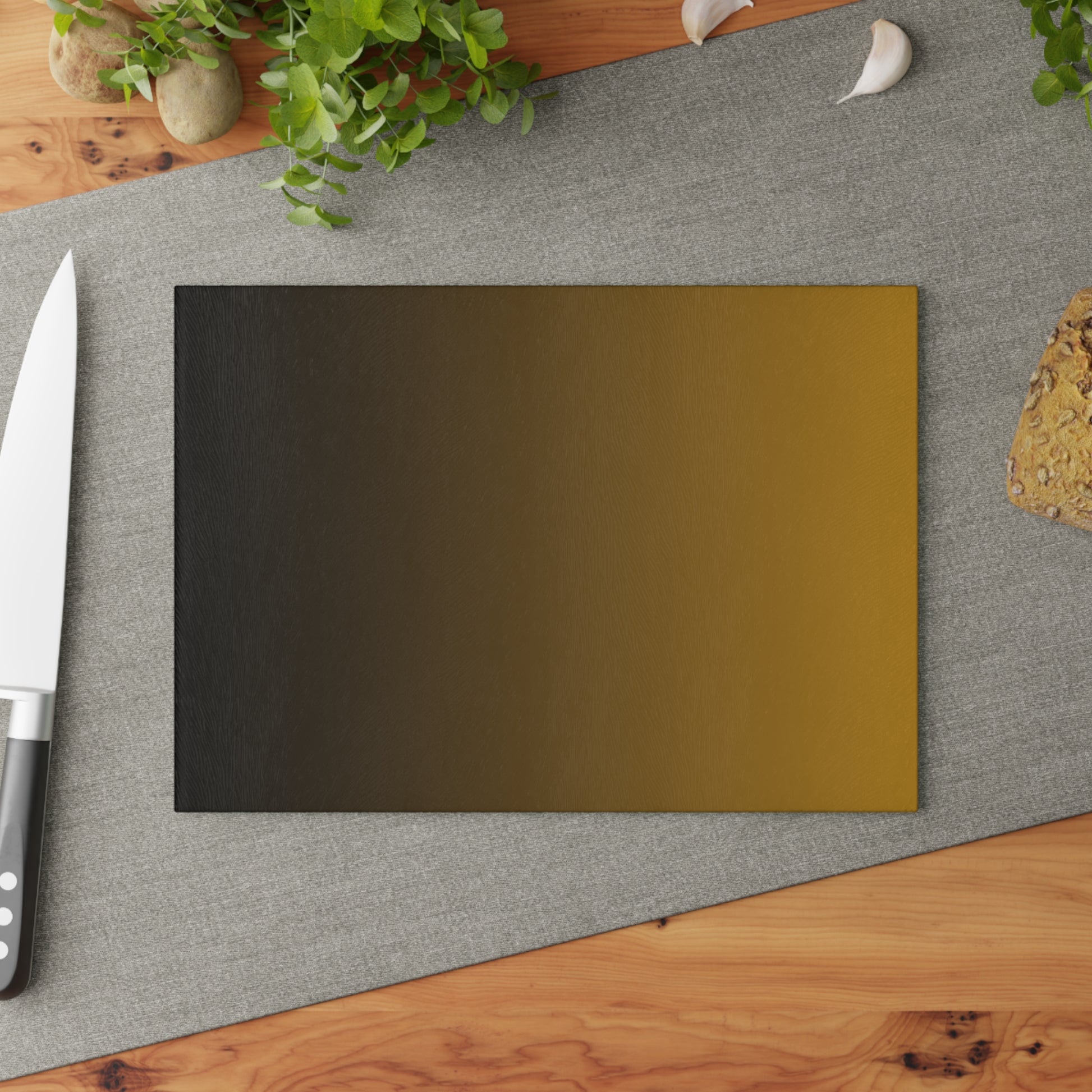 Hallow yellow glass cutting board