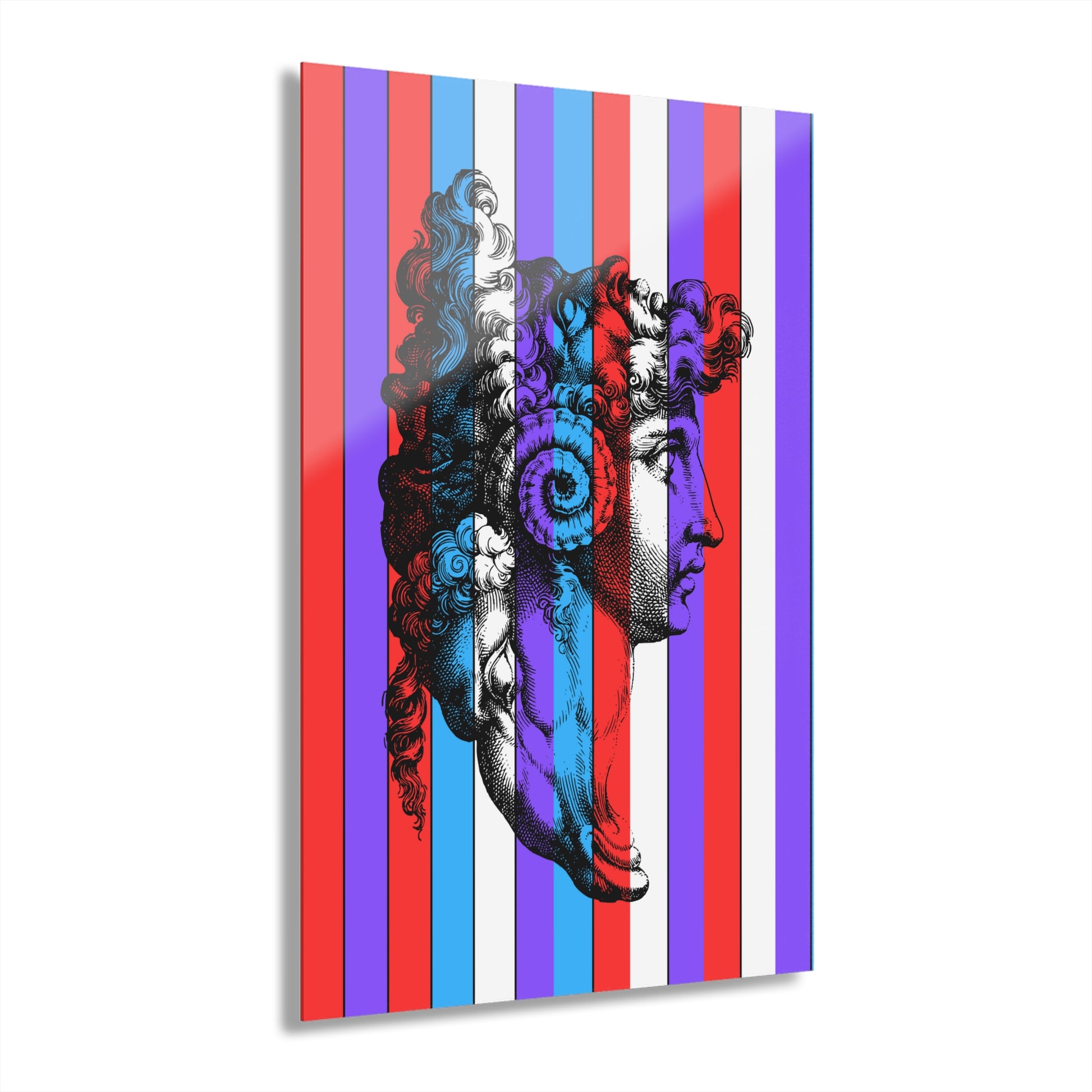 Colorful Abstract Statue French Cleat Hanging