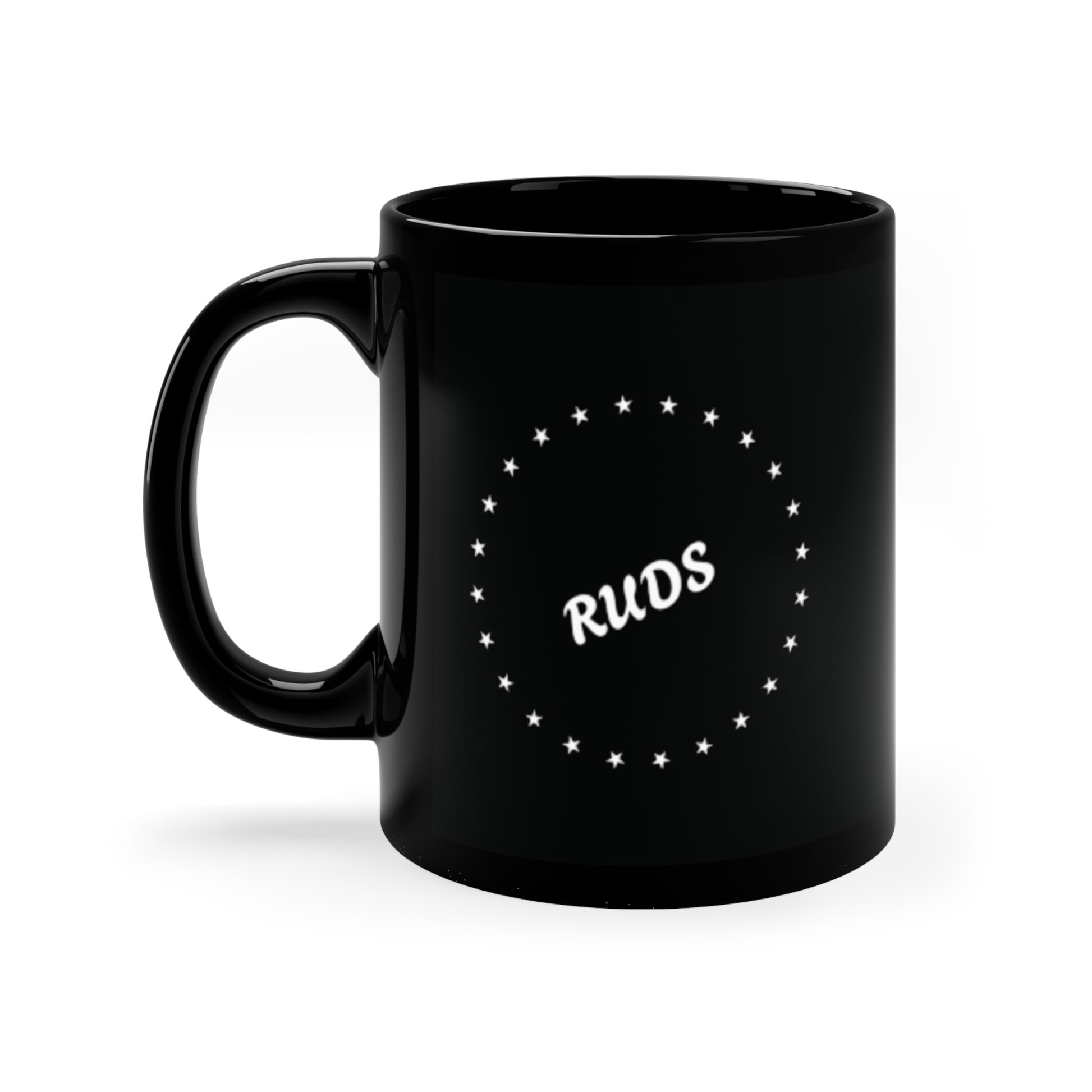 Stylish Black Coffee Mug with Custom Text